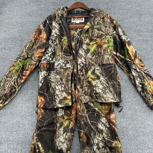 Gamehide Hunting Jacket Pant Set Mens L Brown Mossy Oak Camo Tactical Gorpwear